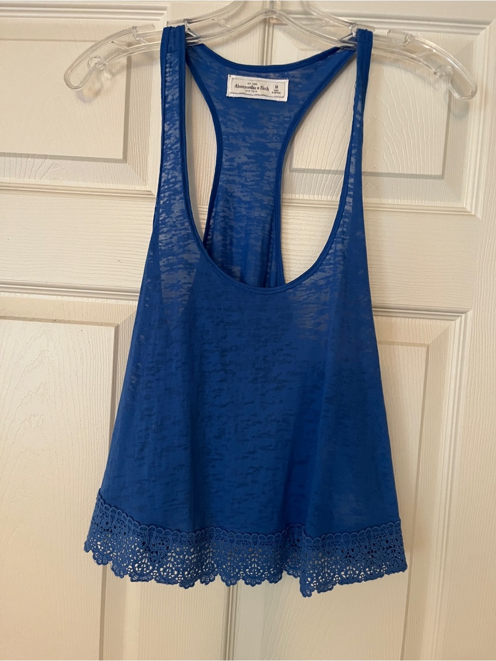 Vintage y2k NWOT abercrombie & Fitch blue racerback swing top size medium
